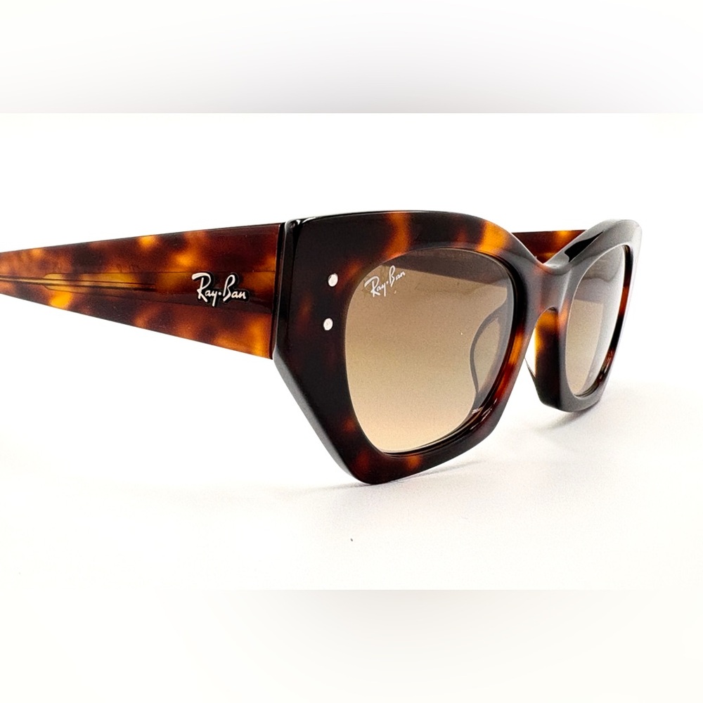 Ray-Ban Tortoise Zena Cat-Eye Sunglasses with Brown Gradient Lenses - Picture 2 of 10